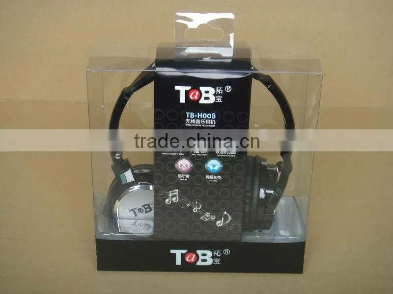 2014 new style wireless Mp3 TF CARD headphones with FM function