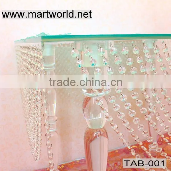 Customized acrylic crystal table with LED light(TAB-001)