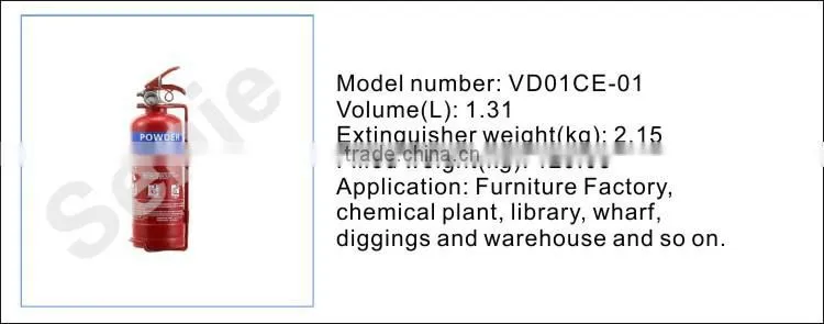 Dry chemical fire extinguisher with CE marking VD01CE-01