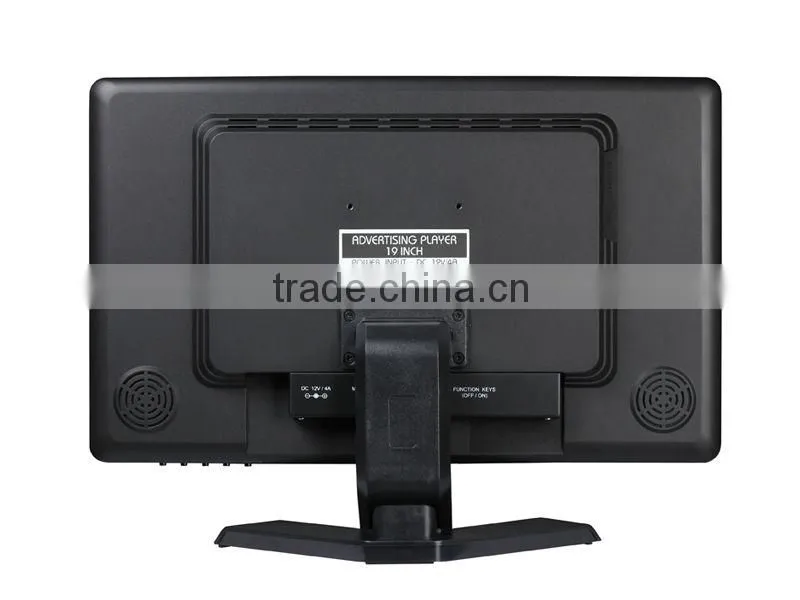 19 inch narrow border video player, meeting room lcd advertising display