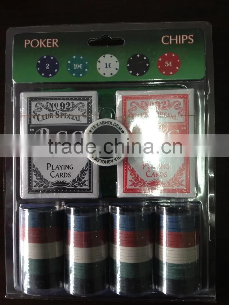 Poker Chips with Playing card