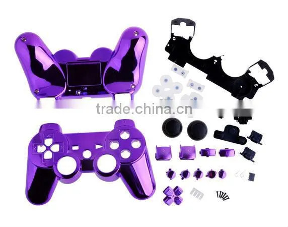 High quality Purple chrome shell housing for PS3 controller promotion Full Shell