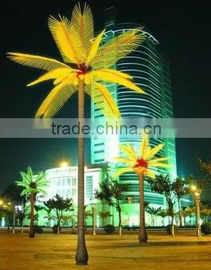 led lighted trunk coconut palm tree light