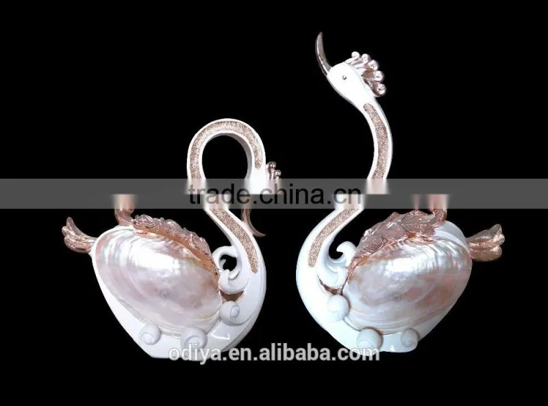 Beautiful Resin Swan Sculpture Home Decor