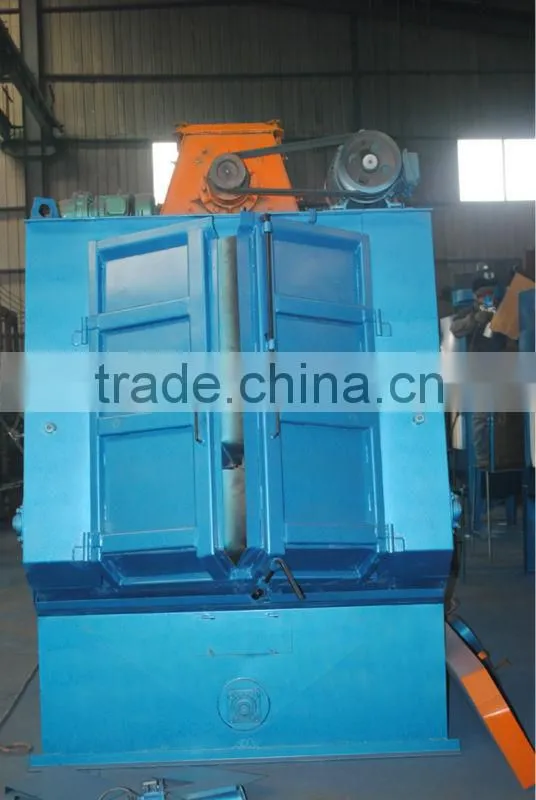 Q32 Crawler Tumblast Apron Rubber Belt Shot Blasting Machine