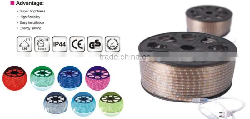 festalight UL CE RoHS certified SMD5050 chips warm white RGB flexible led strip light 220V 60 led per meter DC12V SMD3528
