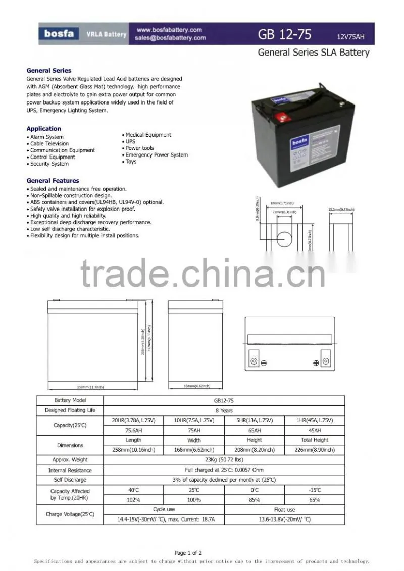 smart ups battery replacement 12v75ah lead acid ups battery monitoring system