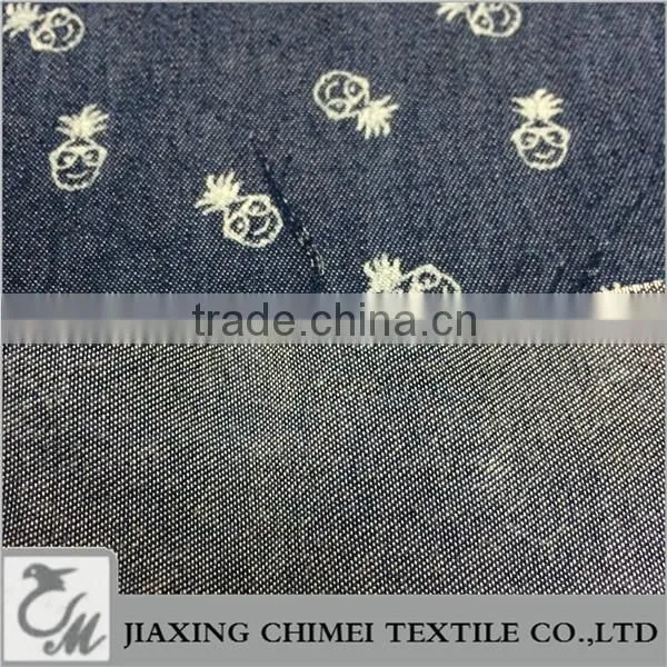 jiaxing six colors of printed pattern of tencel fabric and lyocell fabric for denim jeans