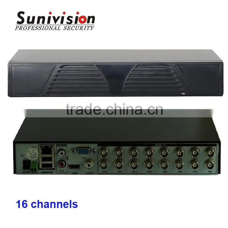 H.264 real-time transmission 4 channel 720P synchronous realtime playback 720P 16 channel dvr