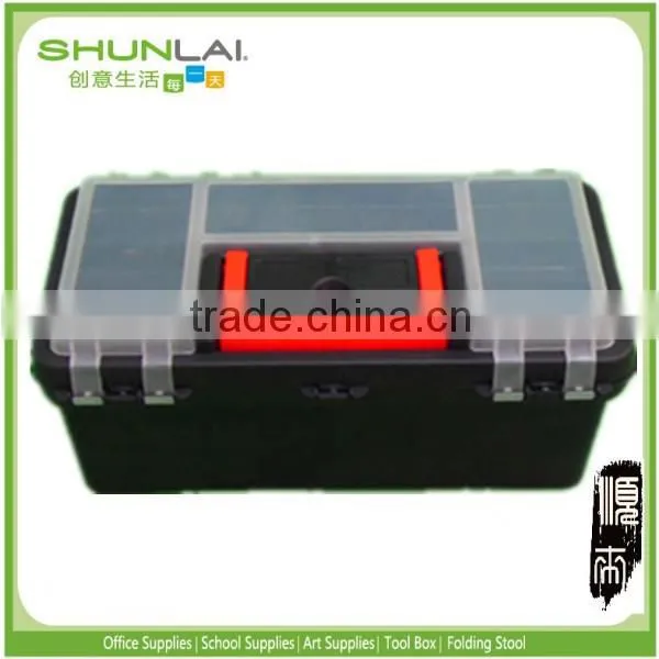 Cheap colourful tool box with transprent lid