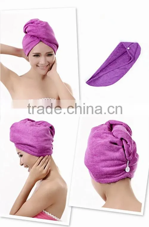 Fashion Super Absorbent ladies microfiber spa head towel wrap