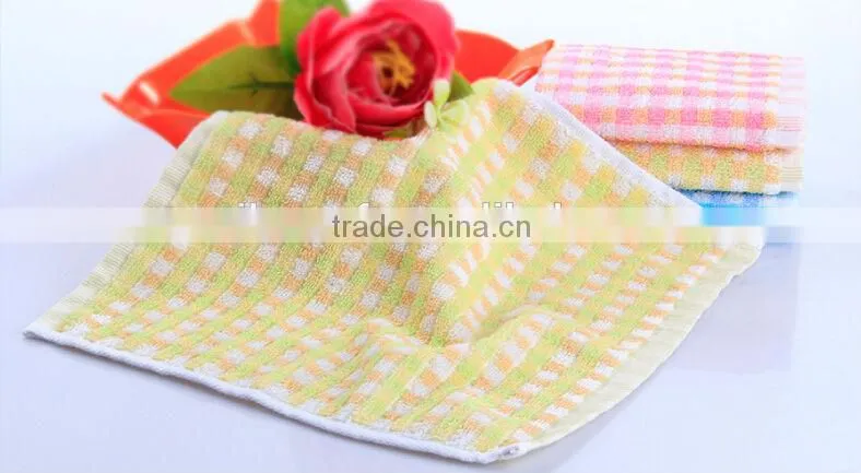High quality pure cotton yarn dyed colored strip jacquard hand towel wholesale