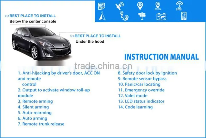 hot sale GPS car locating car alarm