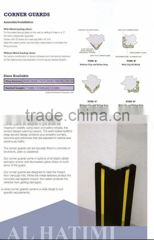 Corner guards Rubber