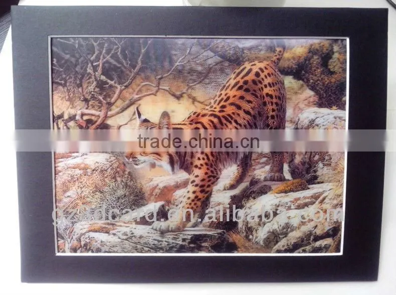 Custom PET/PP/PS lenticular 3D framed pictures