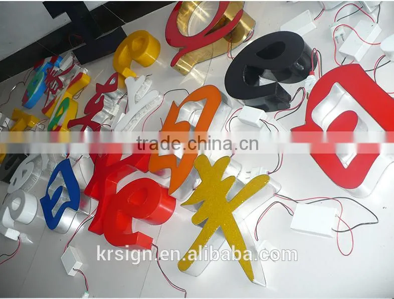 epoxy Acrylic led light word samples / epoxy luminous channel letters / unsaturated word luminous resin sample