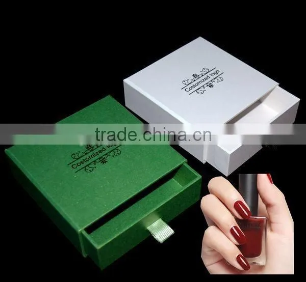 Luxury beautiful custom drawer nail polish packing box