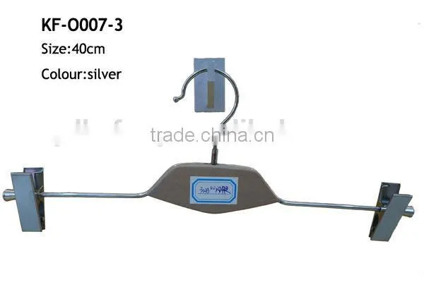 Metal pants hanger with wooden
