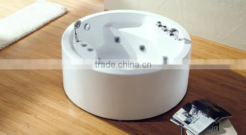 luxury round acrylic hot tub,round massage bathtub,whirlpool tubs