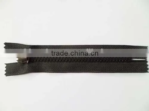 5# plastic resin zipper close end zipper with locking slider zipper porcket zipper