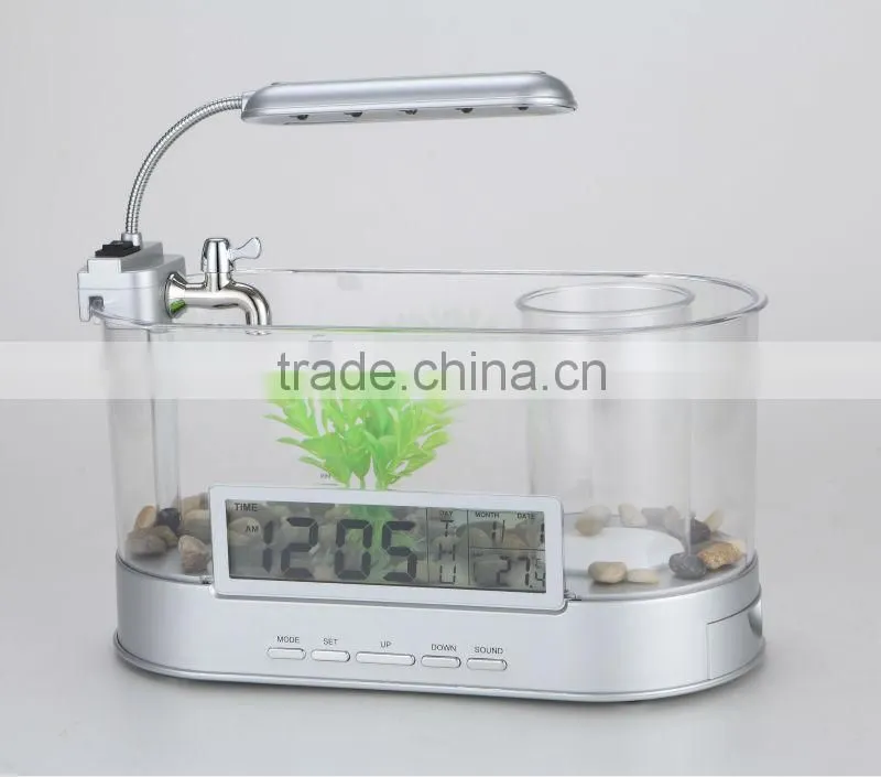 Fashionable USB Aquarium Desktop Fish Tank with led light