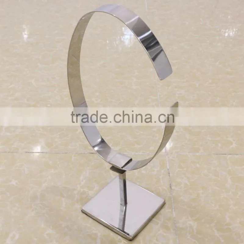 Mirror metal C ring belt display stand