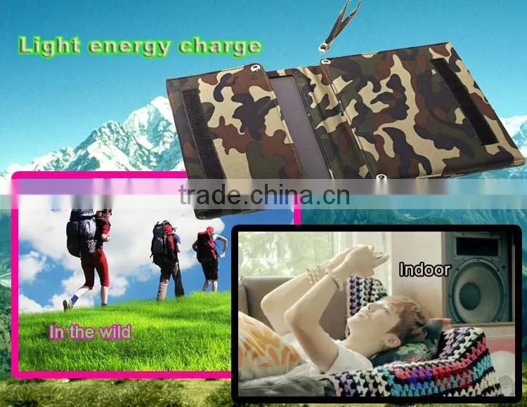 High quality solar panels in foldable design mobile phone power bank charger