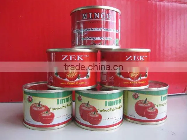 HOT SELL ! 70G-3KG canned tomato paste with brix28~30%,18~20%,22~24%