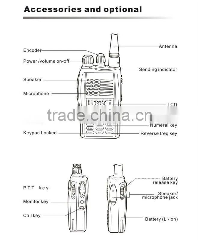 Weierwei Walkie Talkie 3288S Transceiver with CTCSS/DCS