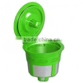 2014 hot sales new design stainless steel etched mesh reusable coffee capsule