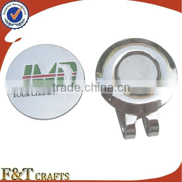 bulk bent custom shape metal vintage golf ball holder with clip