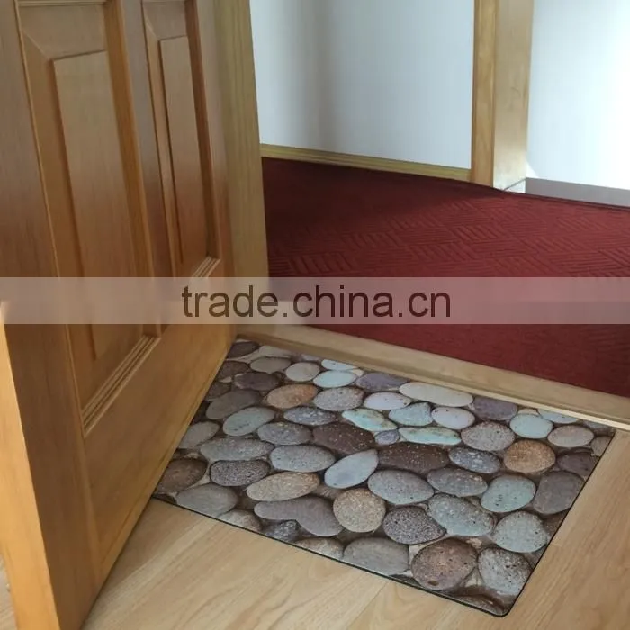 Vivid Printed Pattern Non Woven Polyester kitchen floor mats