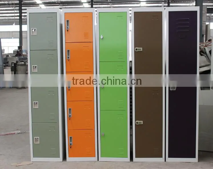 Cam lock knock down steel 5 tier locker