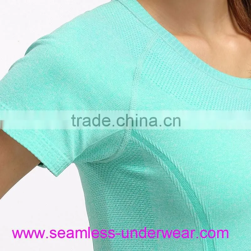 Seamless Workout Shirt for Women, Workout T Shirts, Dri Fit Fitness Shirts Manufacturers