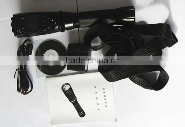 Mini police flashlight IP67 rechargeable LED flashlight
