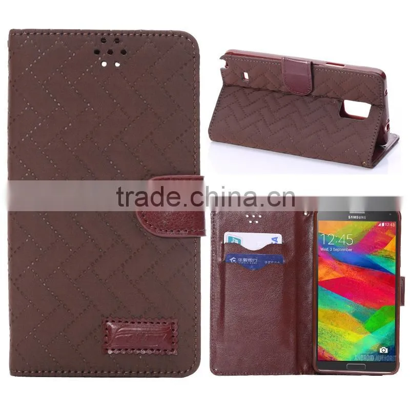 New style leather case cover, For samsung galaxy note 4 flip leather case cover D0158