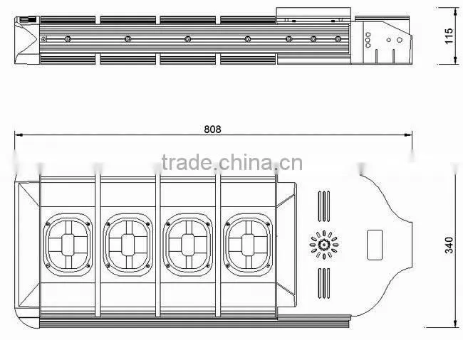 220 W High brightness new design led street light AC85-265V 3years warranty