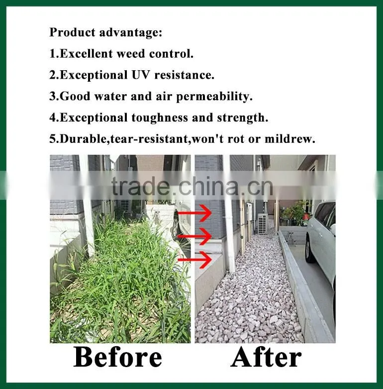 Black 70-130 Gram Weed Control Mat/cloth/ with UV resistance