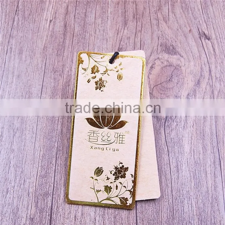 Custom printed string paper hang tags for garment jeans