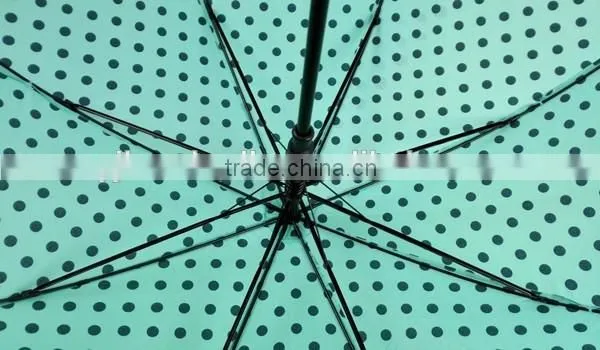 Ladies Long Umbrella with Polka Dots Printing