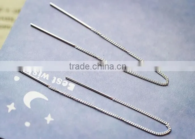 Plated Lines Are Tremella Ear Line Long Paragraph Ear Chain Female Temperament
