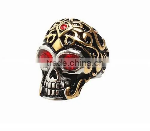 Vintage Men's Ring Skull Punk Titanium Steel Stainless Steel Ring