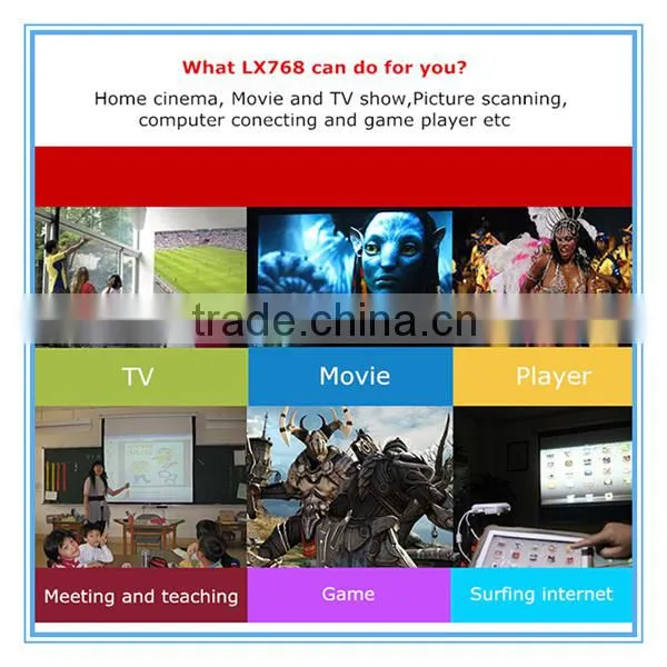 2015 Drop Shipping 2600 Lumens Full HD LED HDMI Outdoor Projector LX768 3D Cinema Video Proiettore