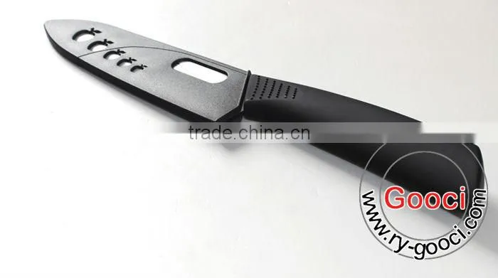 6" Ceramic Knife Chef's Helper Black Blade knife with sheath