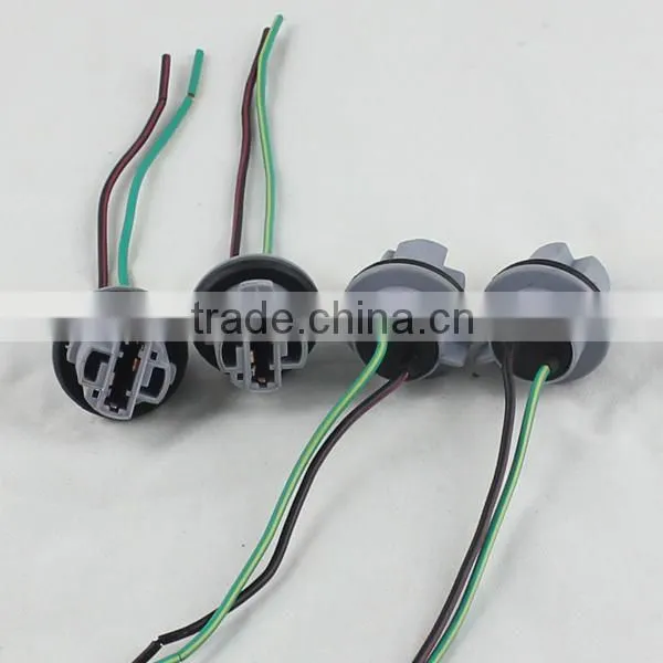 china supplier 7440 Bulb Socket Brake Turn Signal Light Harness Wire LED Pig Tail Plug 992 T20