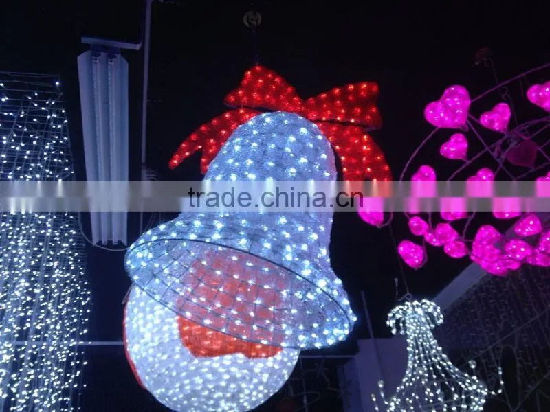 Festive Lights Led 3D Motif Light Red Bell Christmas Light Motif