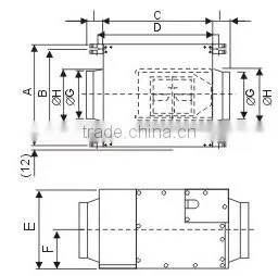 High Efficient Quiet Inline Duct Extractor Fan