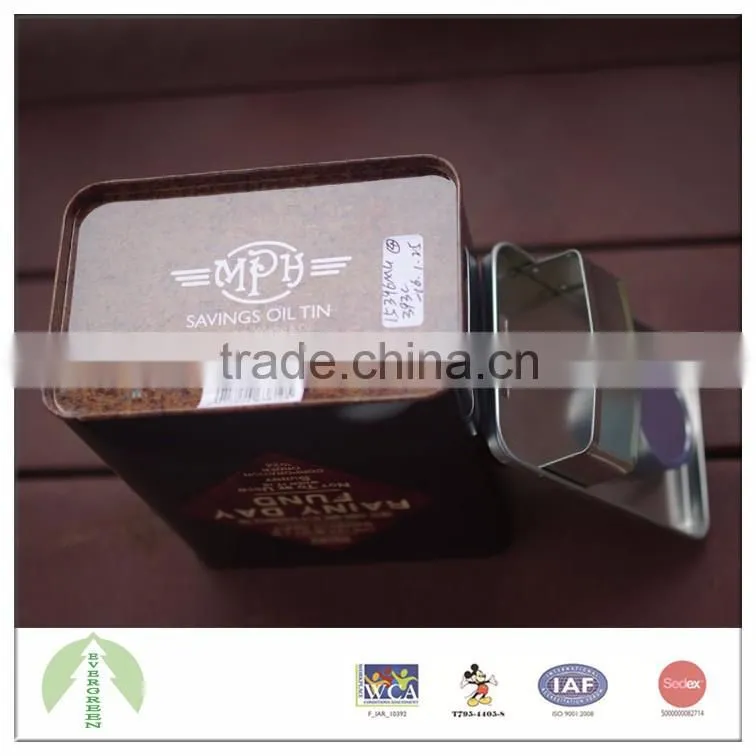 4 color offset printing metal packaging 12.20*7.80*15.30 cm made in Guangdong