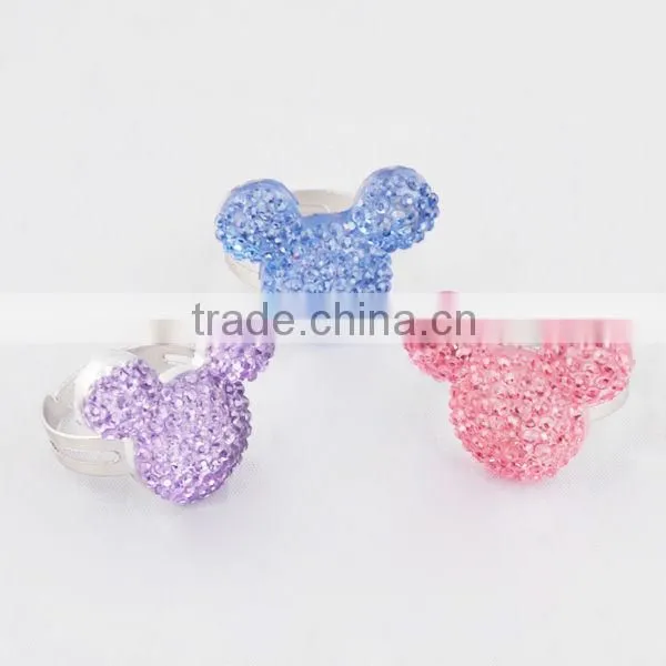 Feilang brand wholesale flower shape green resin crystal for decoration