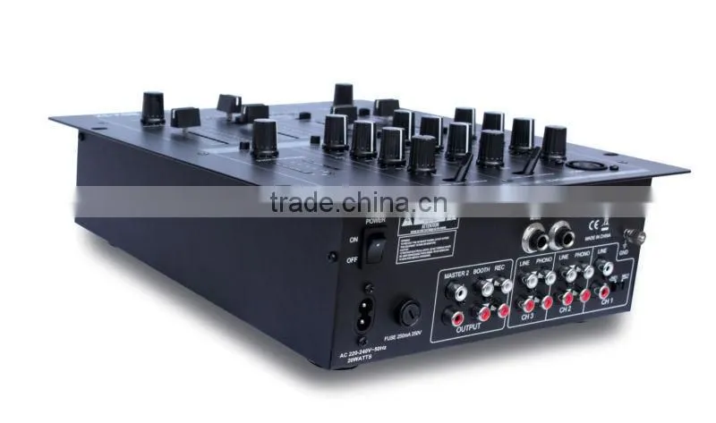 SDJX-3 high quatity low price mp3 player dj mixer with headphone monitor split